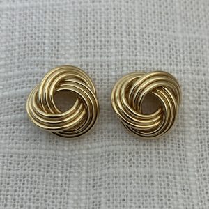 Vintage Gold Trinity Knot Nautical Post Earrings